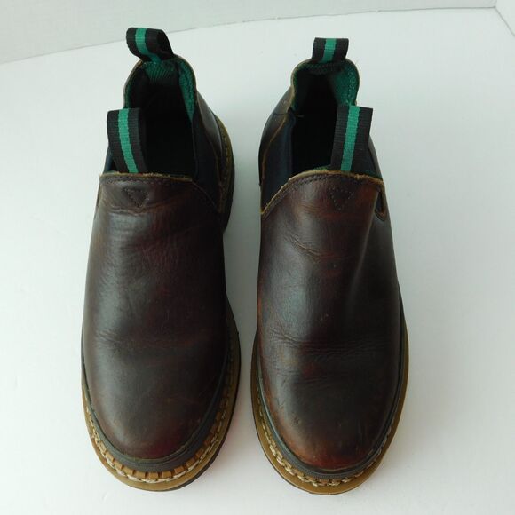 Georgia Giant Romeo Brown Leather Work Boots Shoes Pull-On Womens 8, GR362 EUC - Picture 3 of 14
